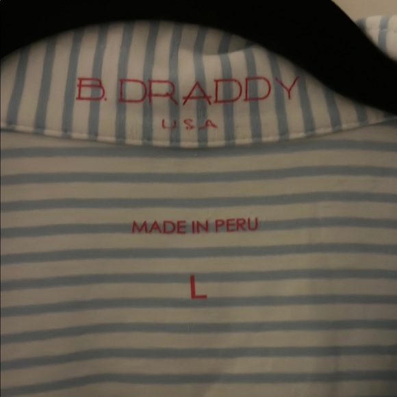 Men's Striped Polo Shirt - Blue - Picture 3 of 5